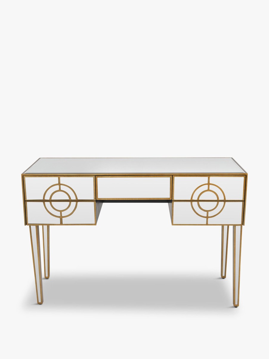 Furniture & Outdoor Libra Interiors Dressing Tables | Claridge Circle Link 5 Drawer Dressing Table Multi