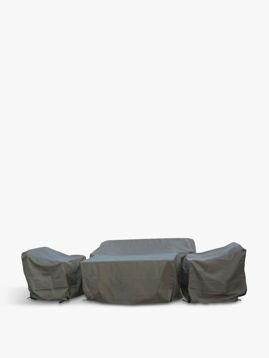 Furniture & Outdoor Bramblecrest Garden Furniture Covers | 3 Seat Sofa & Rectangle Casual Dining Table Set Cover Khaki