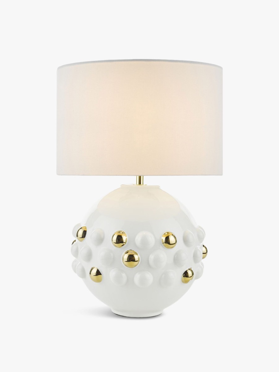 Home & Tech Dar Lighting Desk & Table Lamps | Sphere 1 Light Table Lamp With Shade White