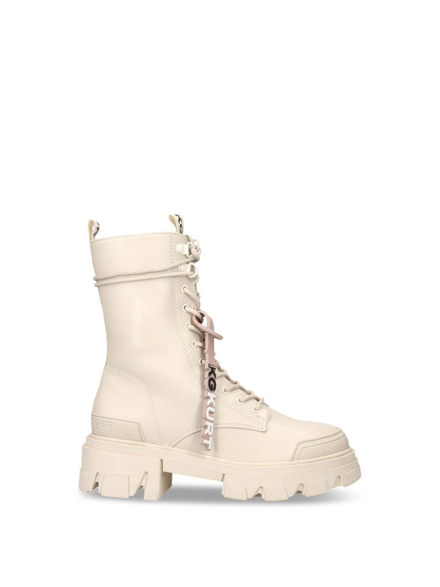 Women KG KURT GEIGER Boots | Trekker Lace Up White