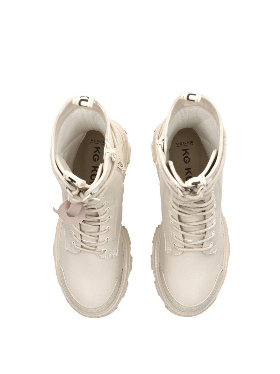 Women KG KURT GEIGER Boots | Trekker Lace Up White