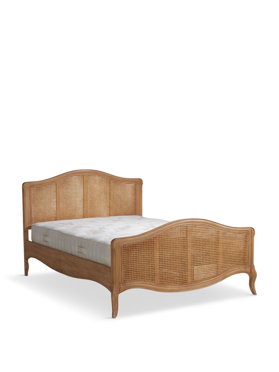 Furniture & Outdoor Barker and Stonehouse Mattresses | Cecile Brown Rattan And Wood French Style Super King Bed Frame