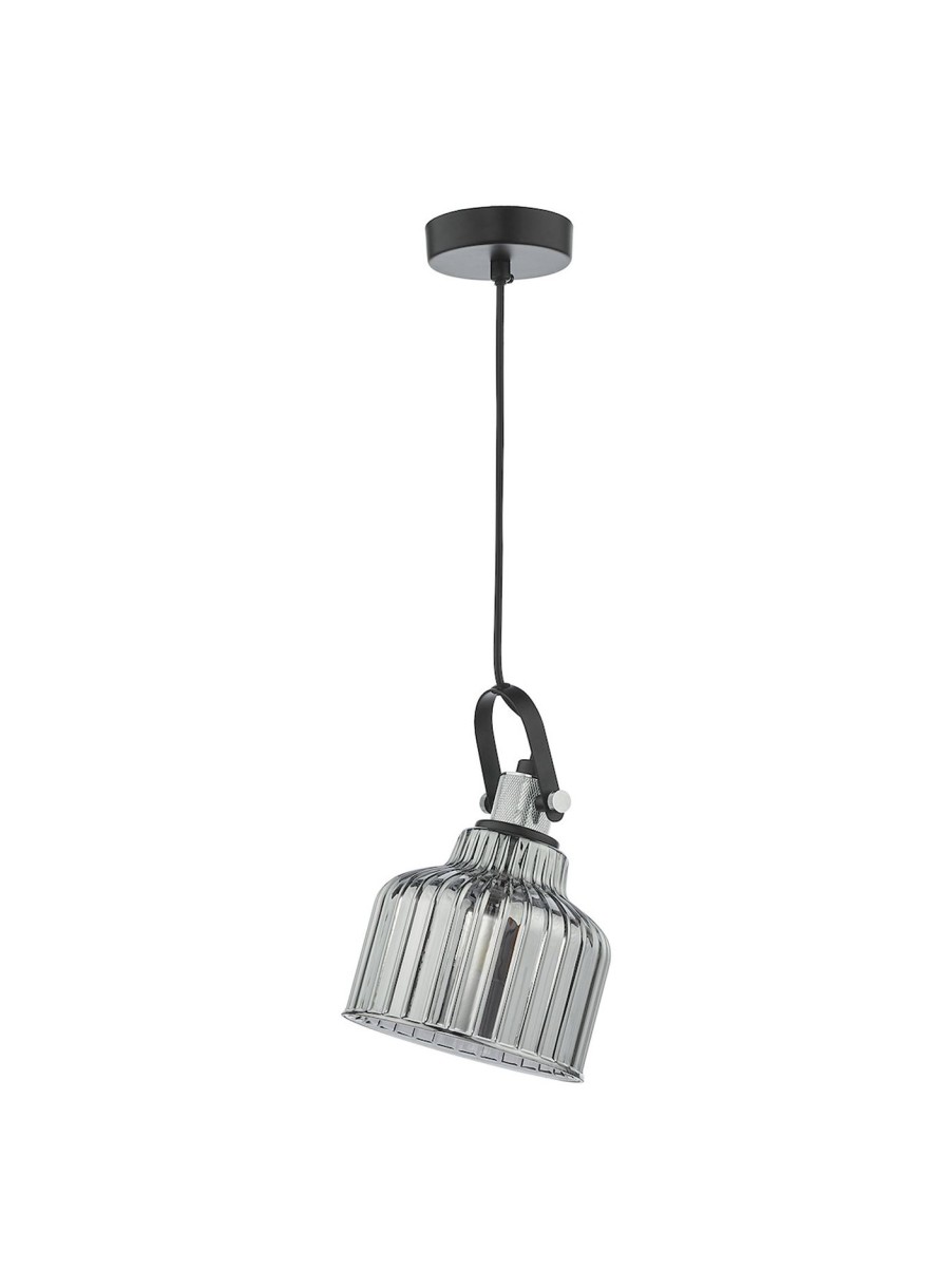 Home & Tech Dar Lighting Wall Lights | Rhode Single Pendant Silver