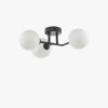 Home & Tech Dar Lighting Wall Lights | Euan 3 Light Wall Ceiling Light Black