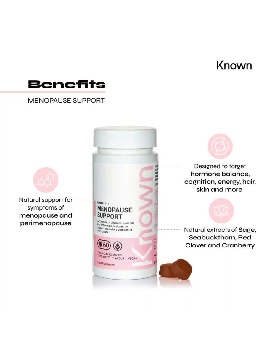 Beauty Known Nutrition Supplements | Menopause Support Vegan Gummies