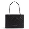 Women Love Moschino Purses & Wallets | Quilted Shoulder Tote Nero Galv