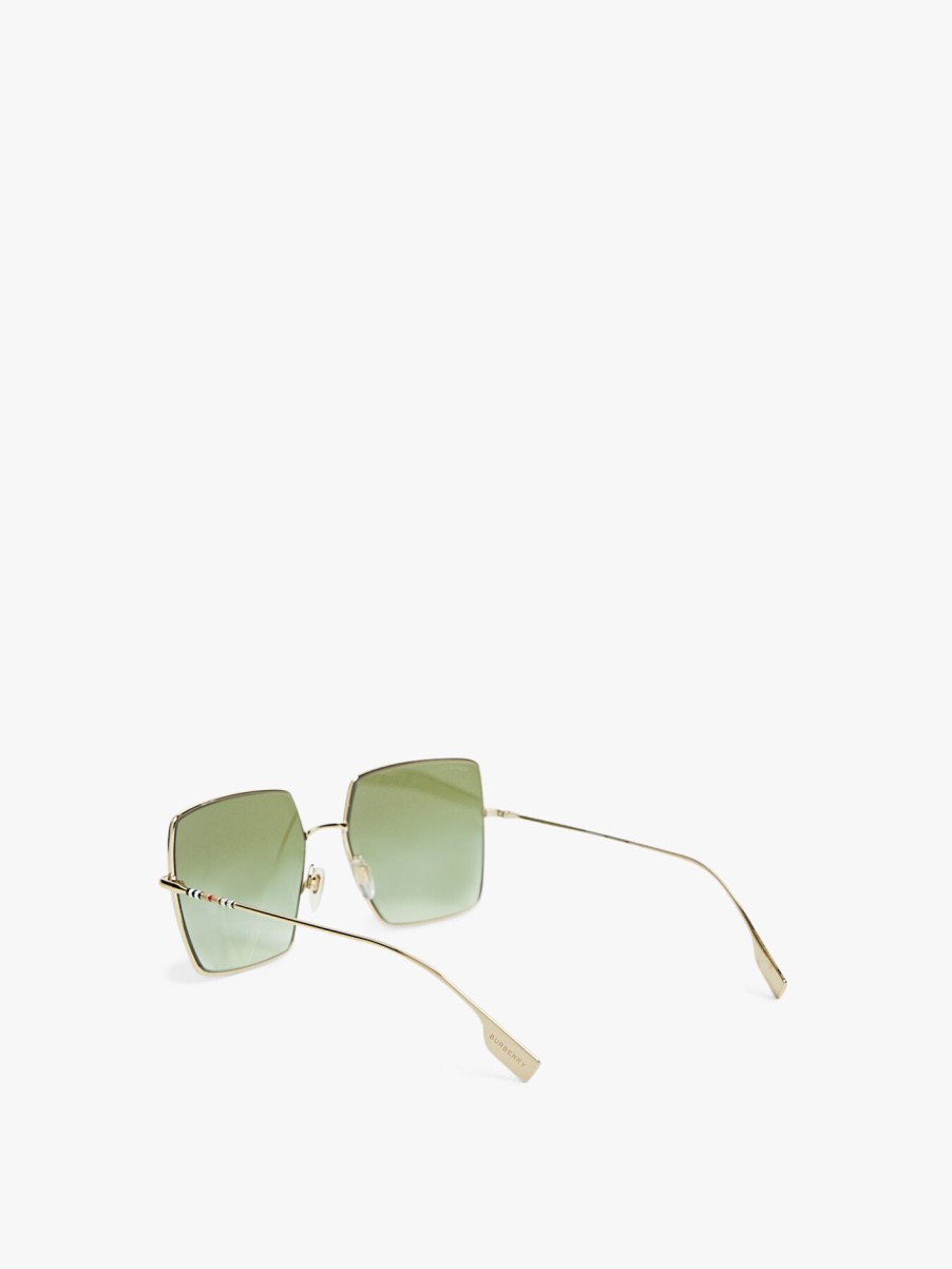 Women BURBERRY Sunglasses | Daphne Square Metal Sunglasses Light Gold