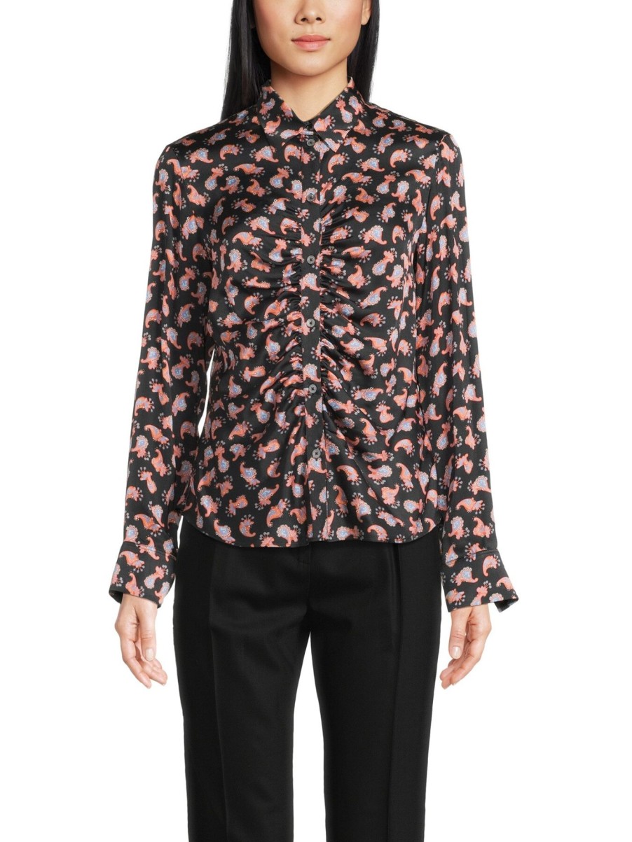 Women PS Paul Smith Tops | Printed Rushed Front Top Pinks