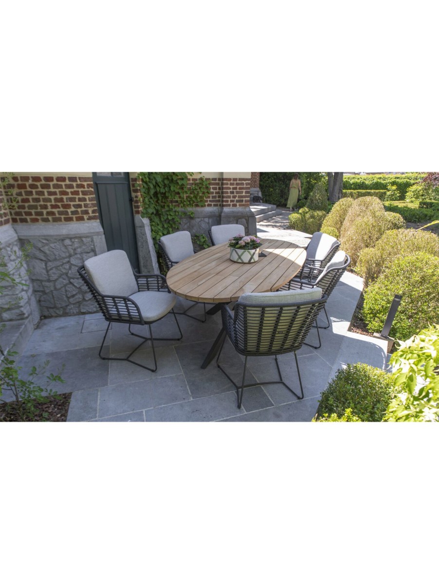 Furniture & Outdoor 4 Seasons Outdoor Garden Furniture Sets | Fabrice Anthracite/ Teak