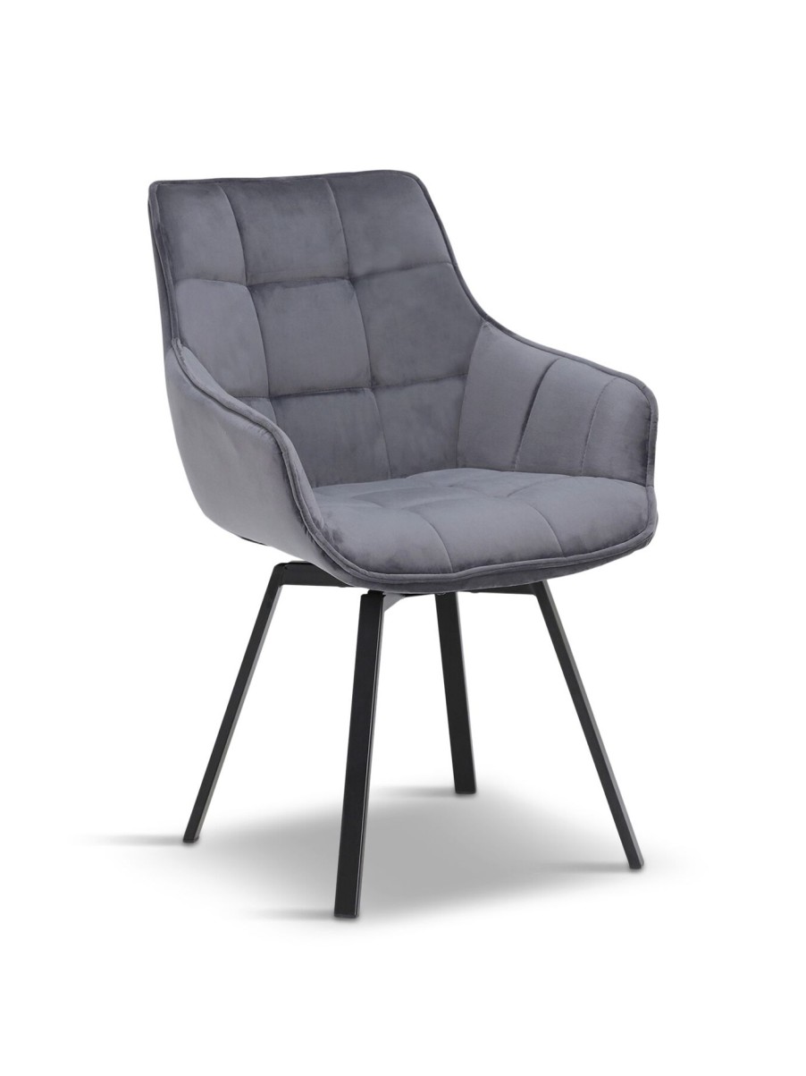 Furniture & Outdoor Barker and Stonehouse Dining Chairs | Jasper Grey Velvet Dining Chair