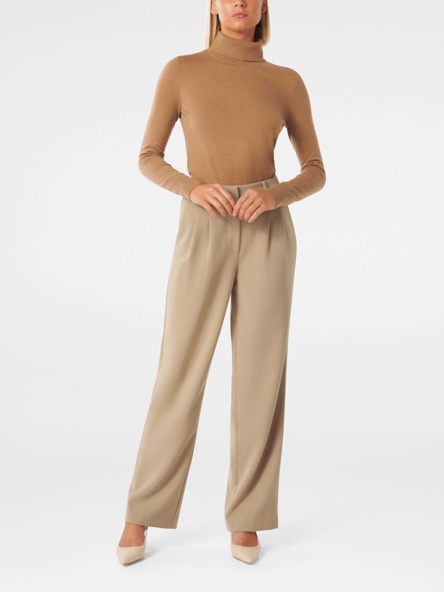 Women Forever New Trousers & Shorts | Danielle Straight Leg Pants Camel