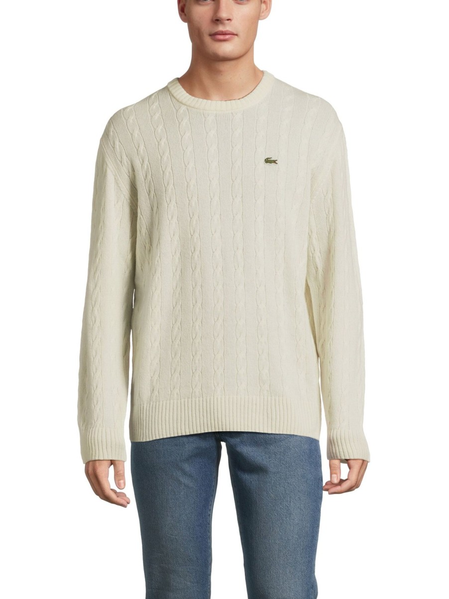 Men Lacoste Sweatshirts & Knitwear | Crew Neck With Cable Detail Lapland