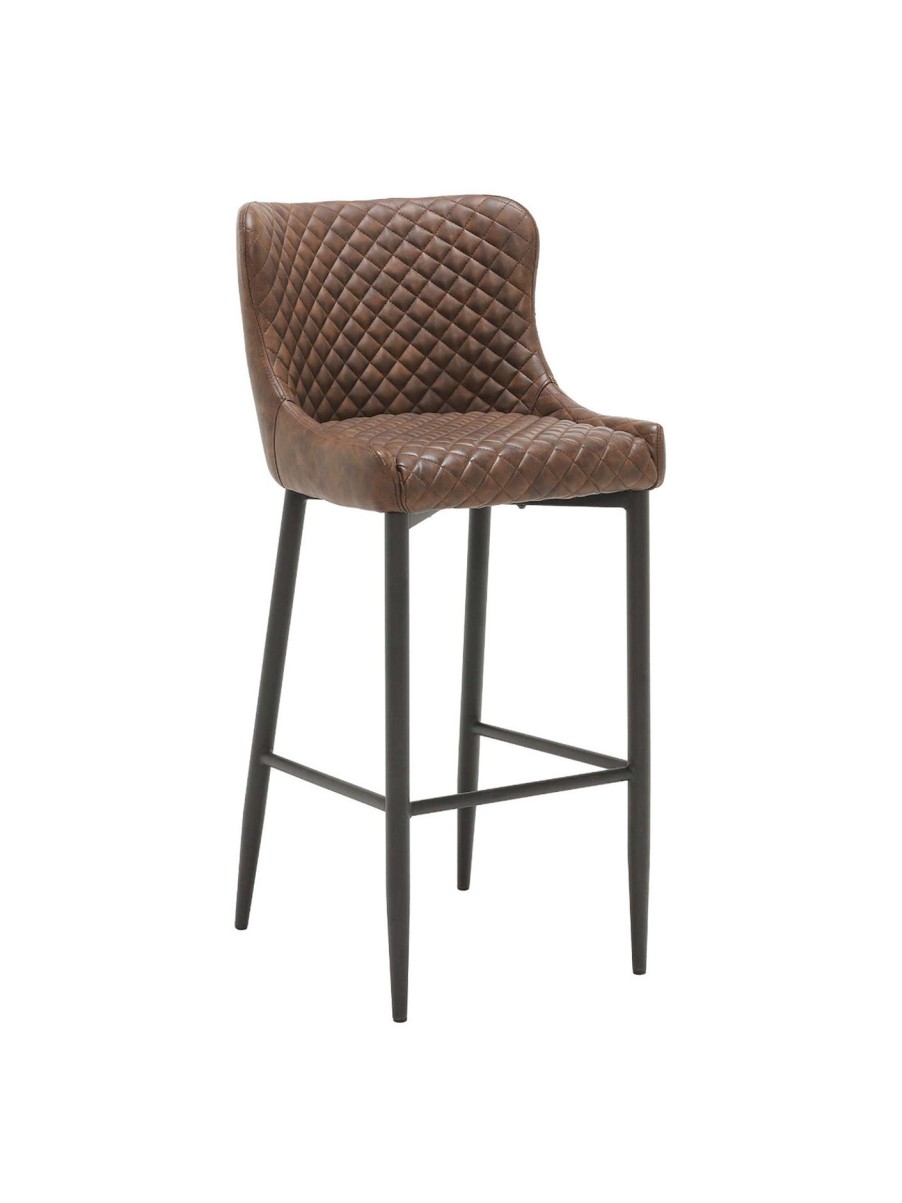 Furniture & Outdoor Barker and Stonehouse Counter & Bar Stools | Rivington Upholstered Bar Stool Brown