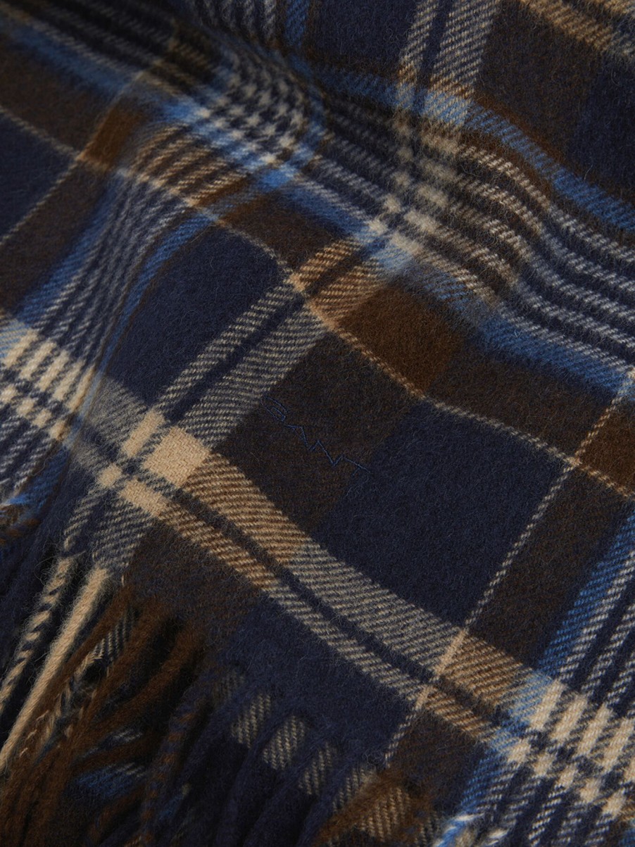 Men GANT Scarves | Check Woven Scarf Marine