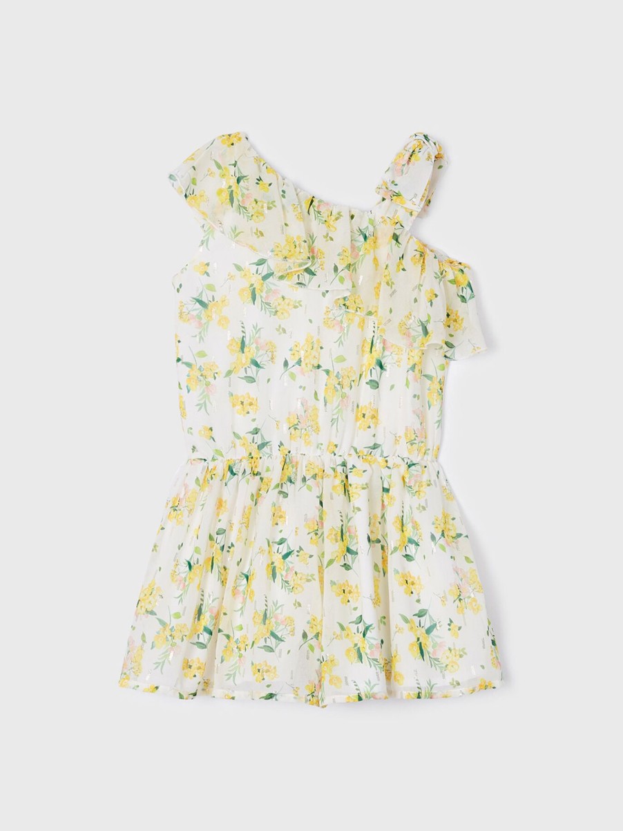 Kids Mayoral Playsuits & Jumpsuits | Flower Print Playsuit White