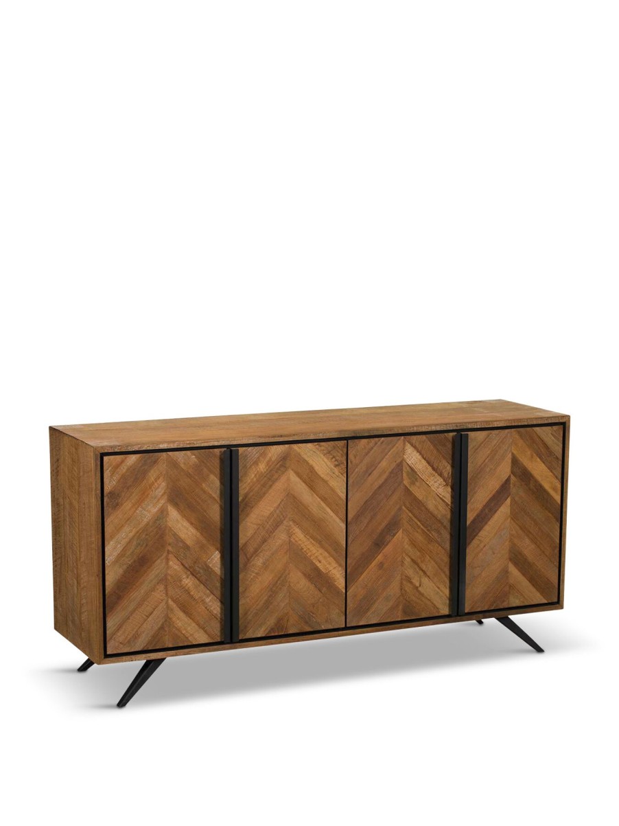 Furniture & Outdoor Barker and Stonehouse Sideboards | Brixton Brown Wood Wide Sideboard