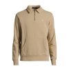 Men Polo Ralph Lauren Sweatshirts & Knitwear | Loopback Fleece Quarter-Zip Sweatshirt Coastal Beige