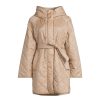 Women Weekend Max Mara Coats & Jackets | Ribera Puffer Coat With Hood Beige