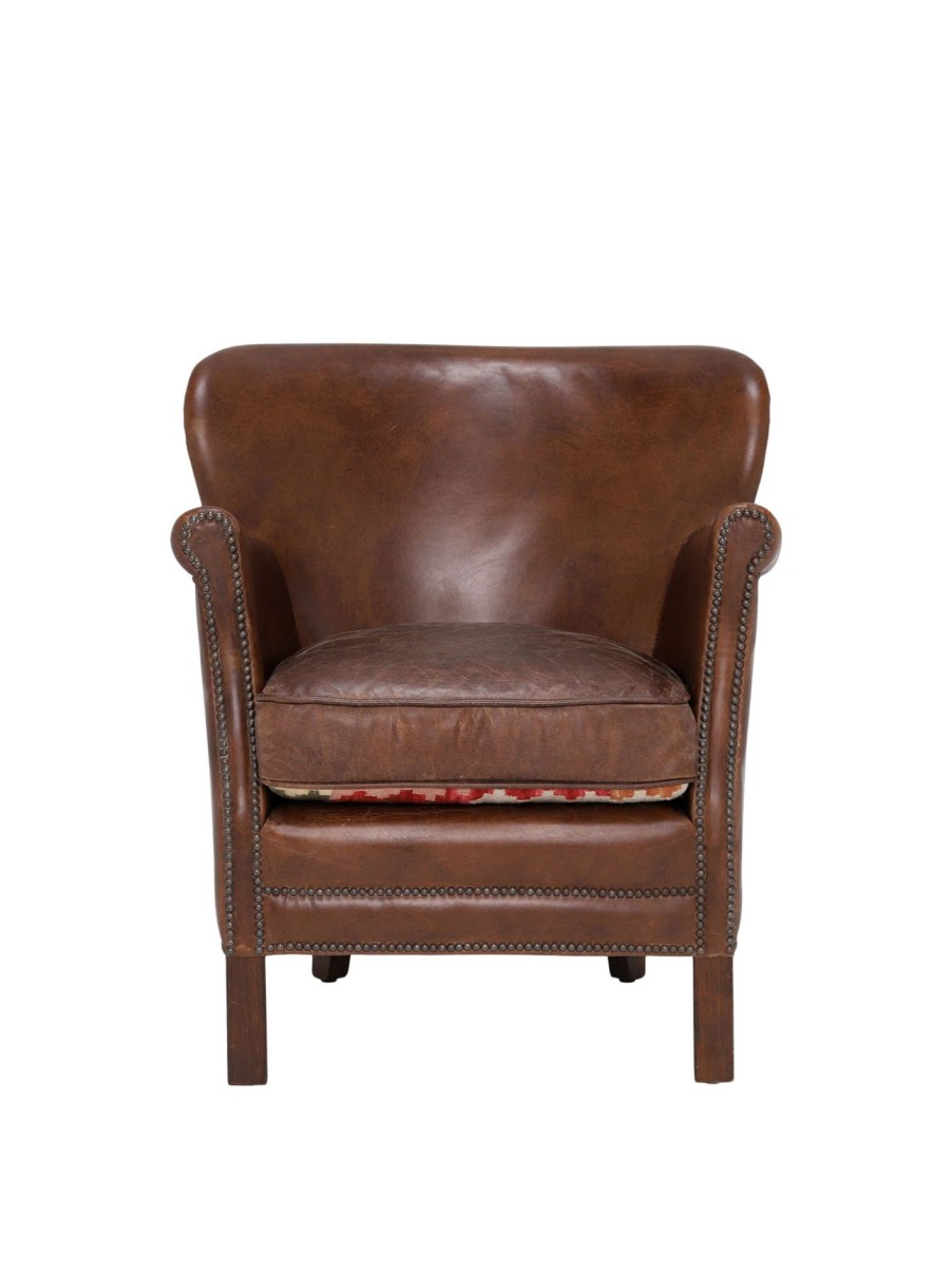 Furniture & Outdoor Barker and Stonehouse Armchairs | Cavendish Leather Armchair, Vintage Cigar