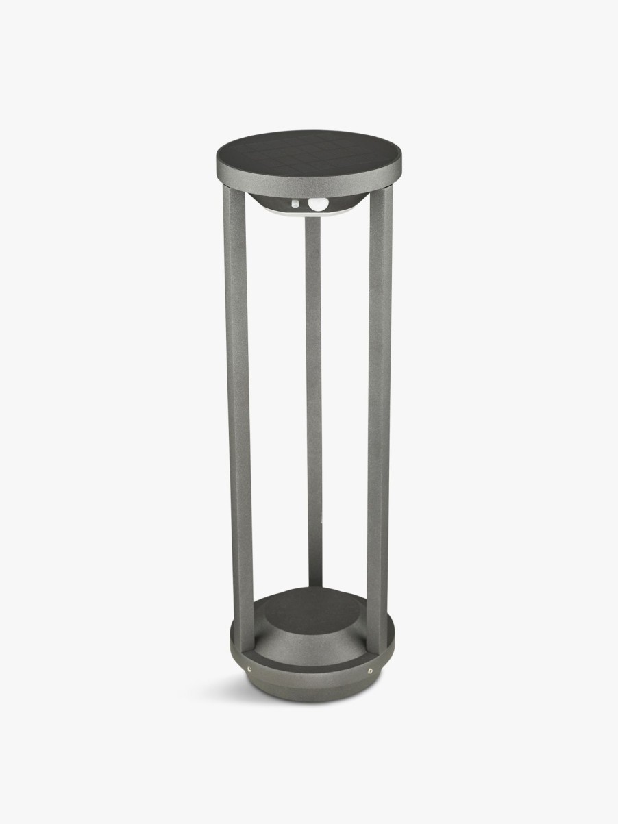 Home & Tech Dar Lighting Outdoor Lights | Vox Solar Powered Outdoor Post Light Grey