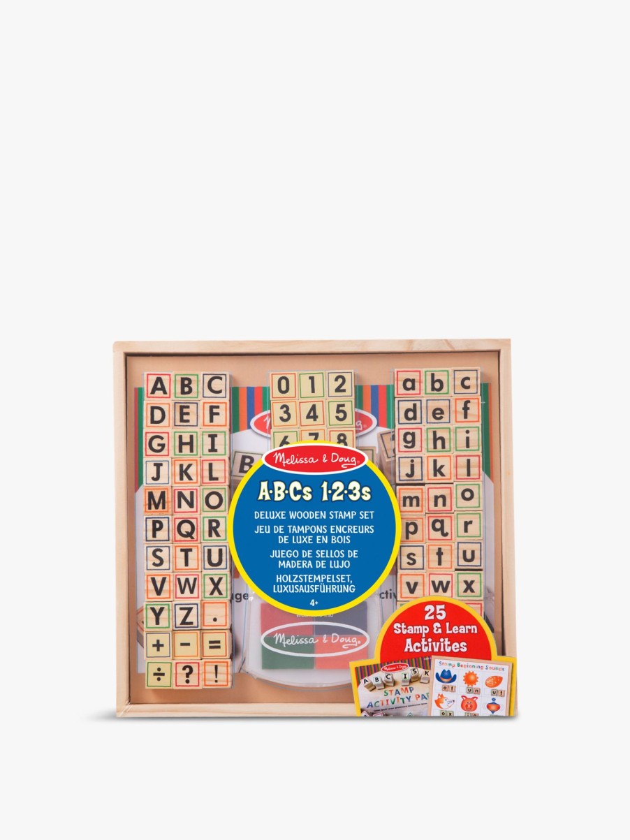 Kids Melissa & Doug Arts & Crafts | Deluxe Wooden Stamp Set Abc 123