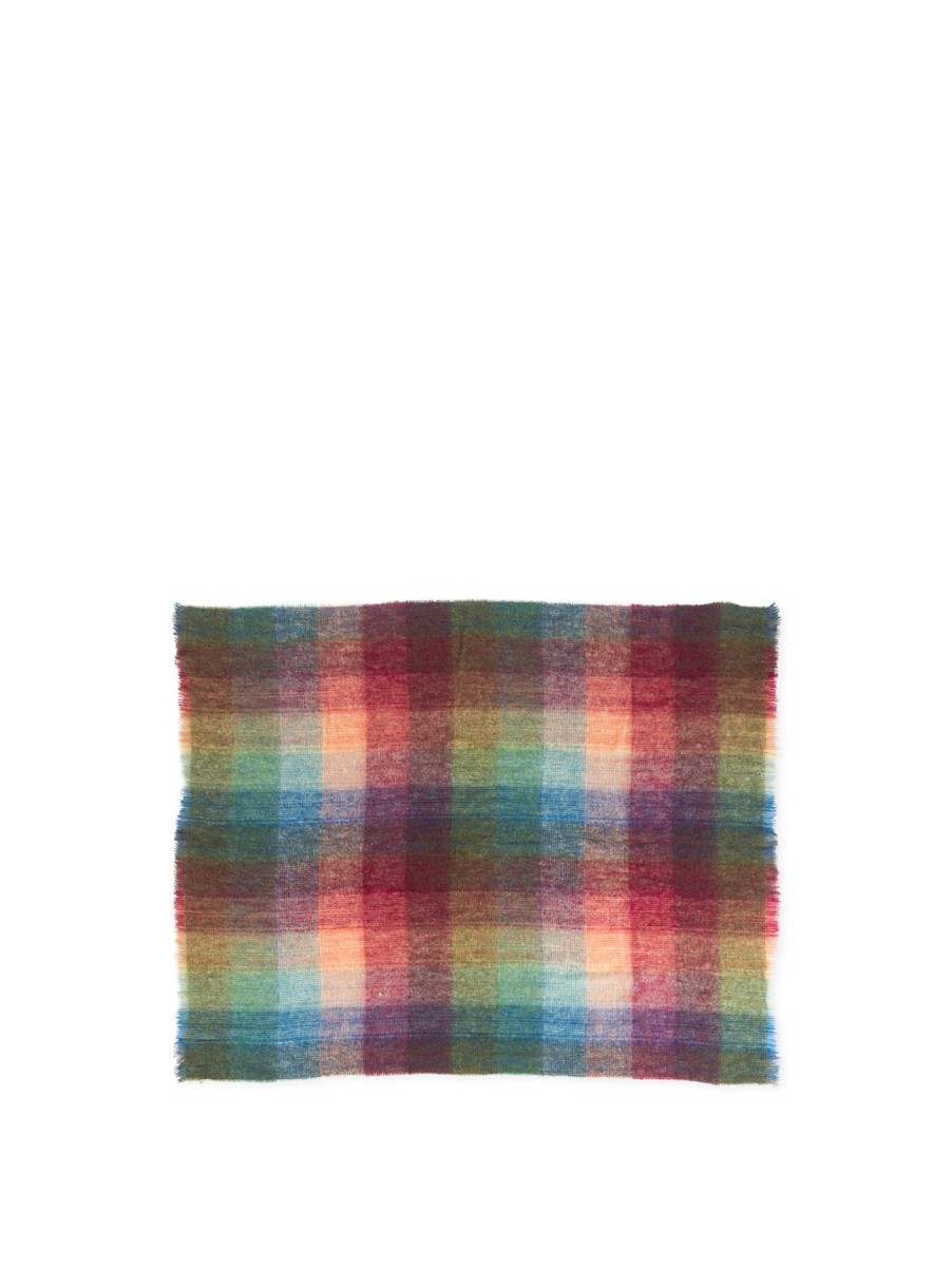 Home & Tech Heal's Throws & Blankets | Mohair Check Throw Purple