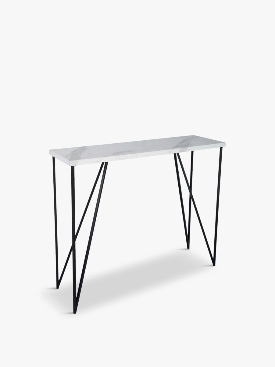 Furniture & Outdoor Dar Lighting Console Tables | Fotini Console Table White Marble Effect