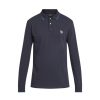 Men PS Paul Smith Polo & Rugby Shirts | Zebra Logo Long-Sleeve Polo Navy