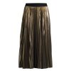 Women Weekend Max Mara Skirts | Nurra Pleated Shimmer Skirt Gold