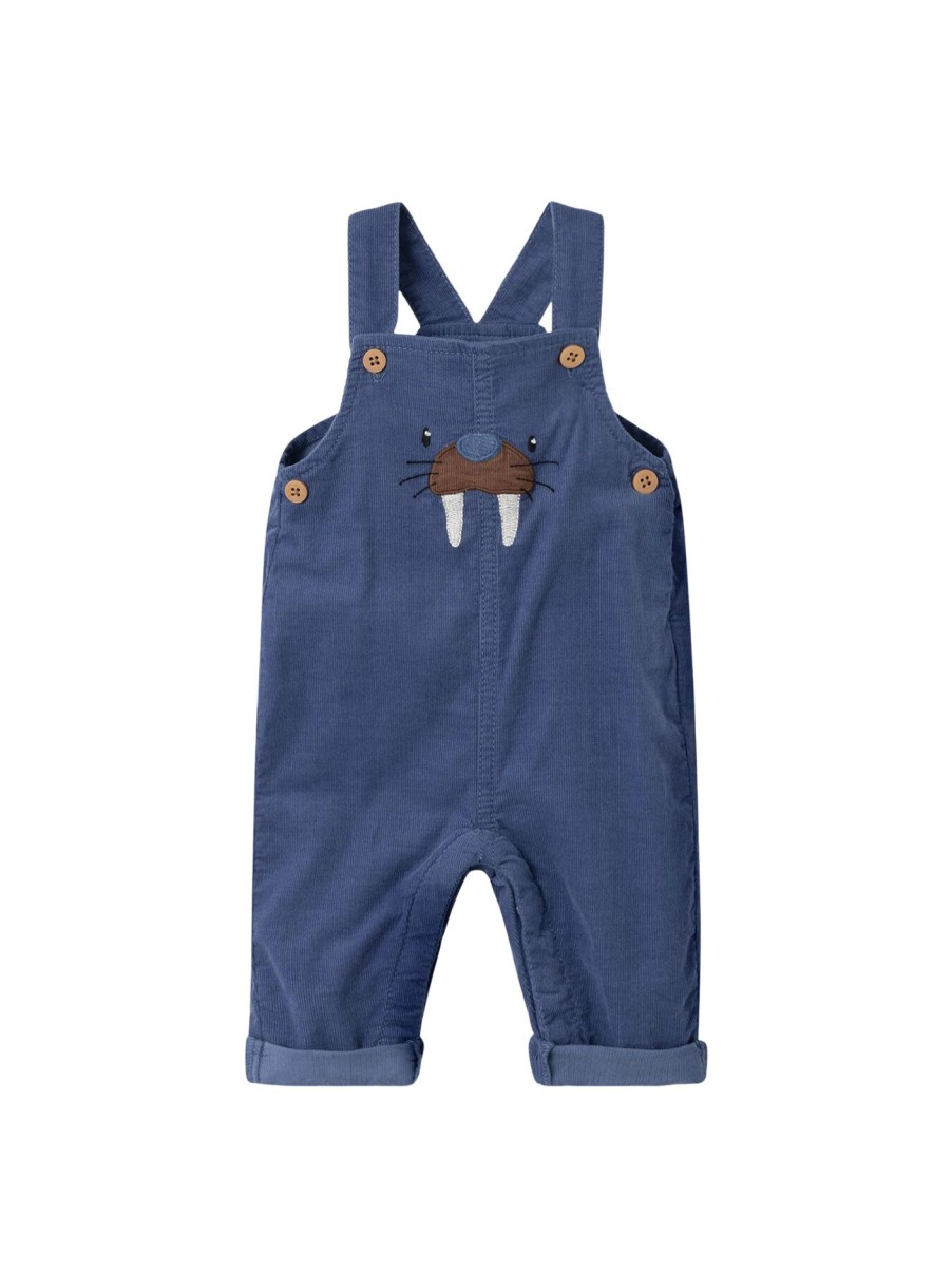 Kids Name It Baby Grows | Baggy Cord Overall Bijou Blue