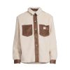 Men Lee Coats & Jackets | Sherpa Overshirt Ecru