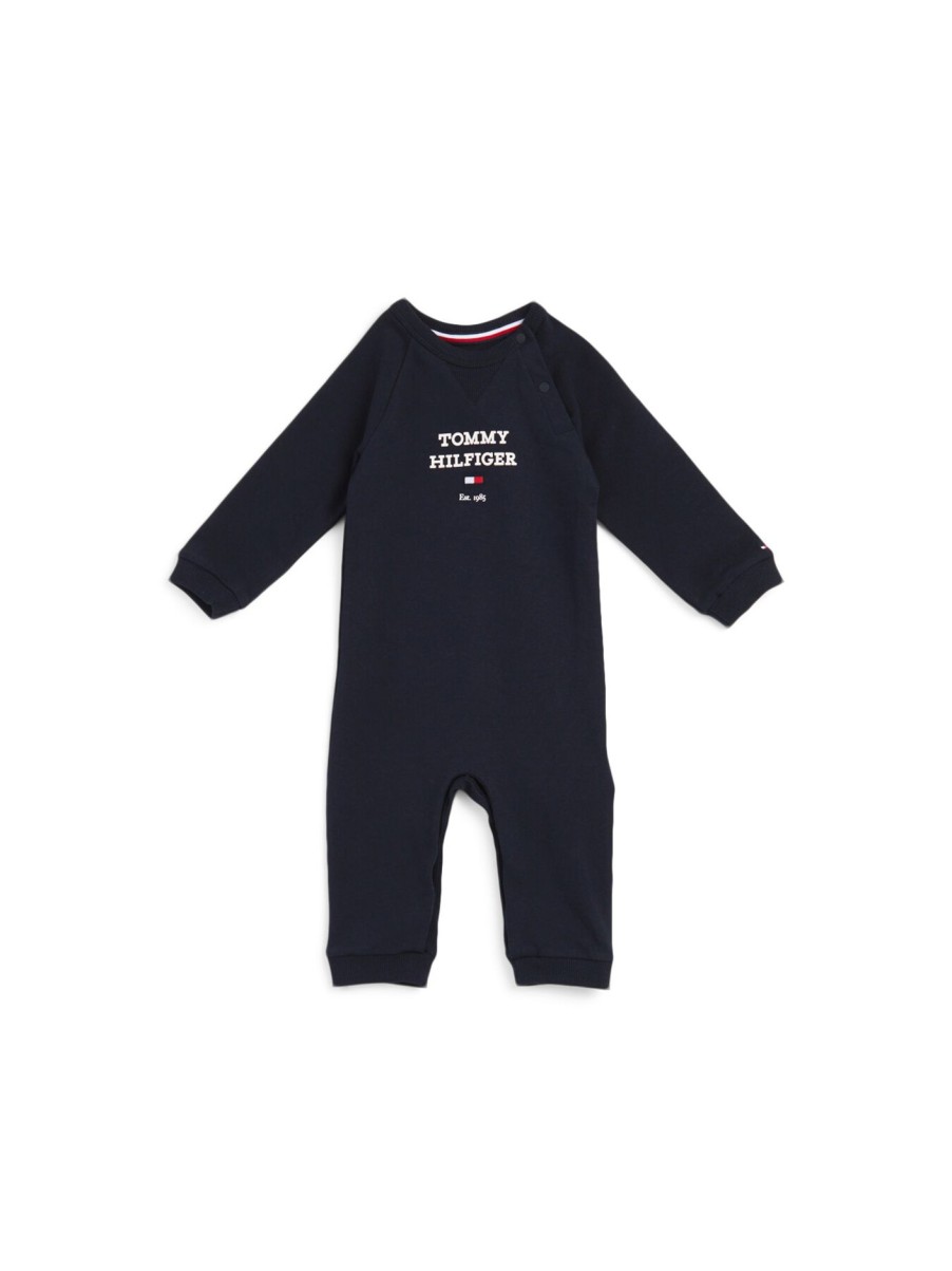 Kids Tommy Hilfiger Baby Grows | Baby Th Logo Coverall Desert Sky