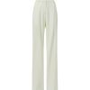 Women REISS Trousers & Shorts | Liana Mid Rise Wide Leg Trousers Pale Yellow