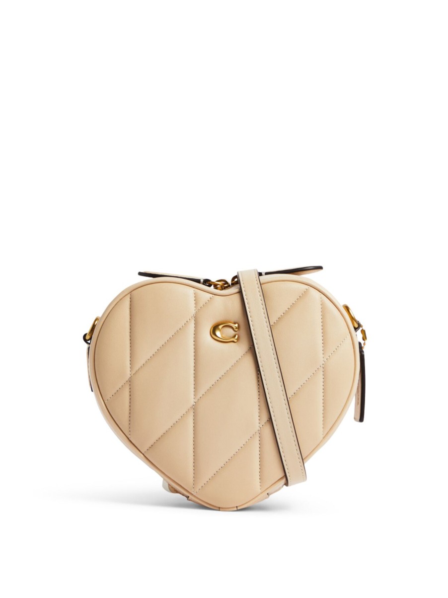 Women COACH Cross Body Bags | Quilted Heart Crossbody B4/Ivory