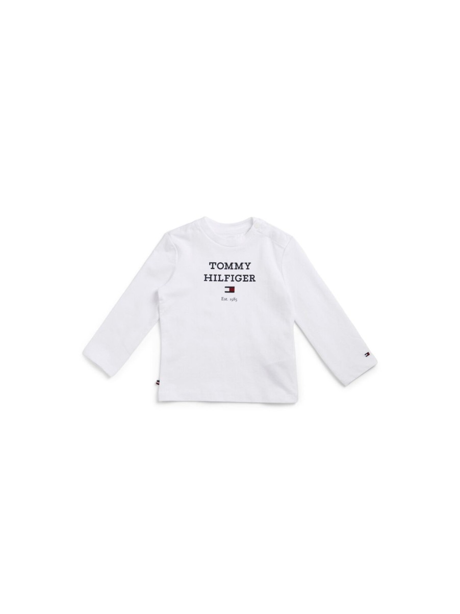 Kids Tommy Hilfiger Tops | Baby Th Logo Tee White