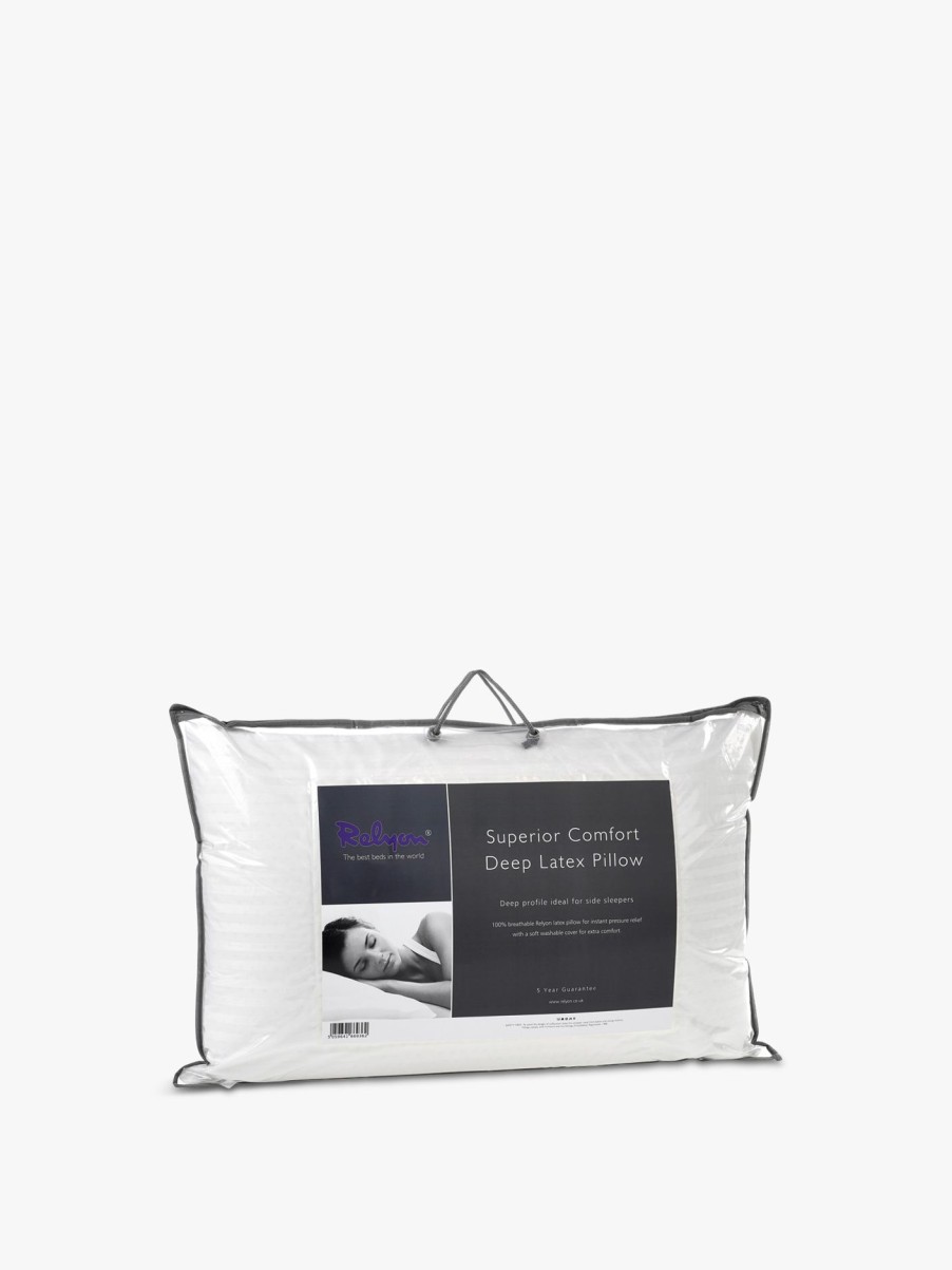 Home & Tech Relyon Pillows | Superior Deep Comfort Latex Pillow White