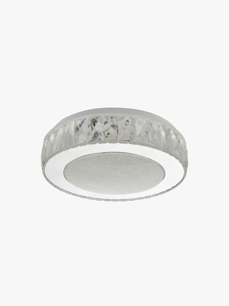 Home & Tech Dar Lighting Ceiling Lights | Akelia Flush Led Light Silver