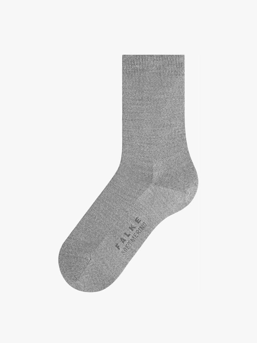 Women Falke Socks & Tights | Soft Merino Anklet Sock Light Grey