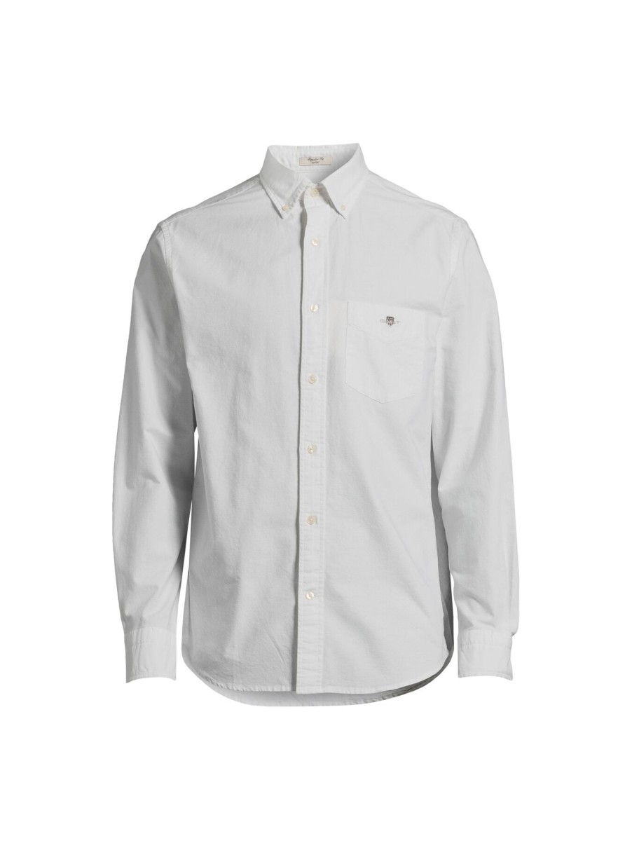 Men GANT Shirts | Regular Fit Oxford Shirt White