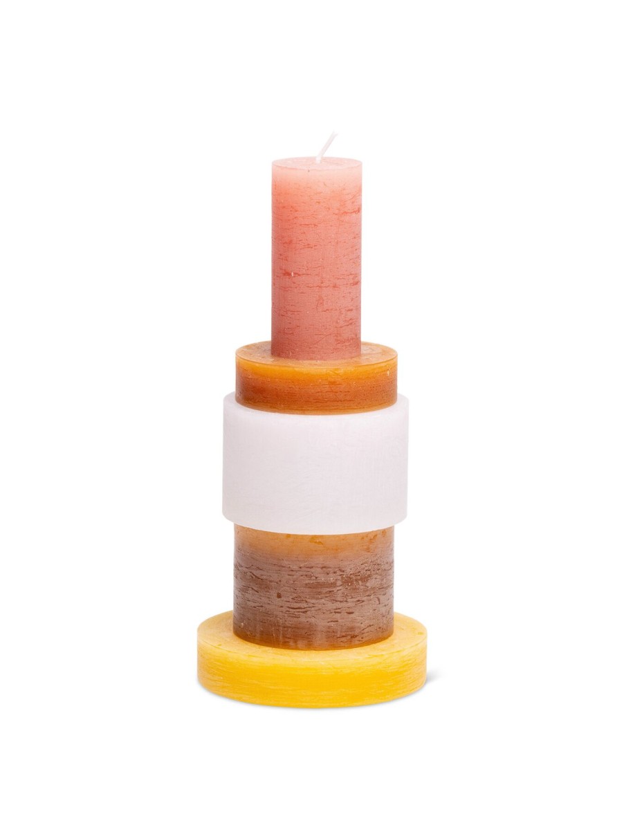 Home & Tech Candl Stack Home Fragrance | Candl Stack 03 Yellow & Brown