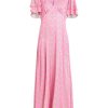 Women Kitri Dresses | Tallulah Maxi Dress Pink Foliage Print