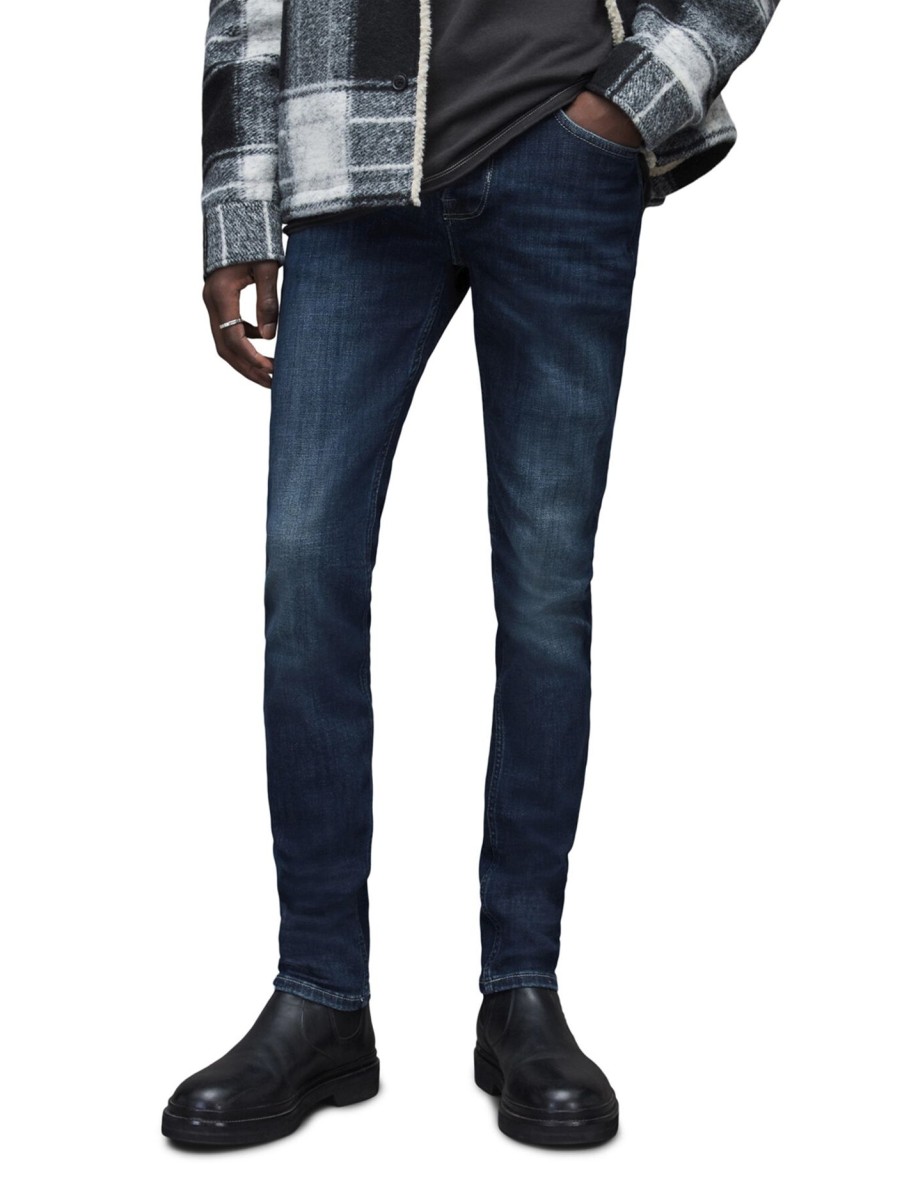 Men AllSaints Jeans | Cigarette Indigo