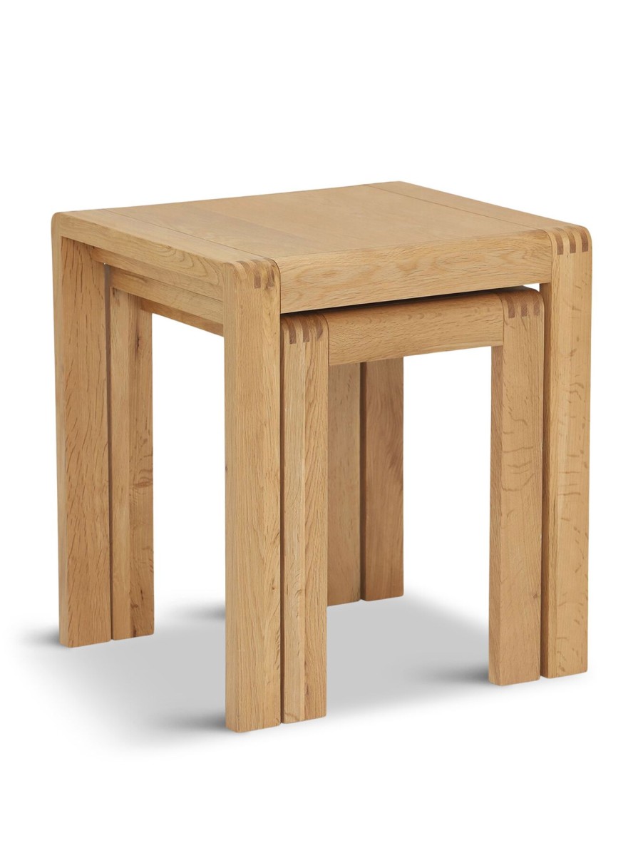 Furniture & Outdoor Barker and Stonehouse Side Tables | Ercol Bosco Neutral Oak Nest Of Tables