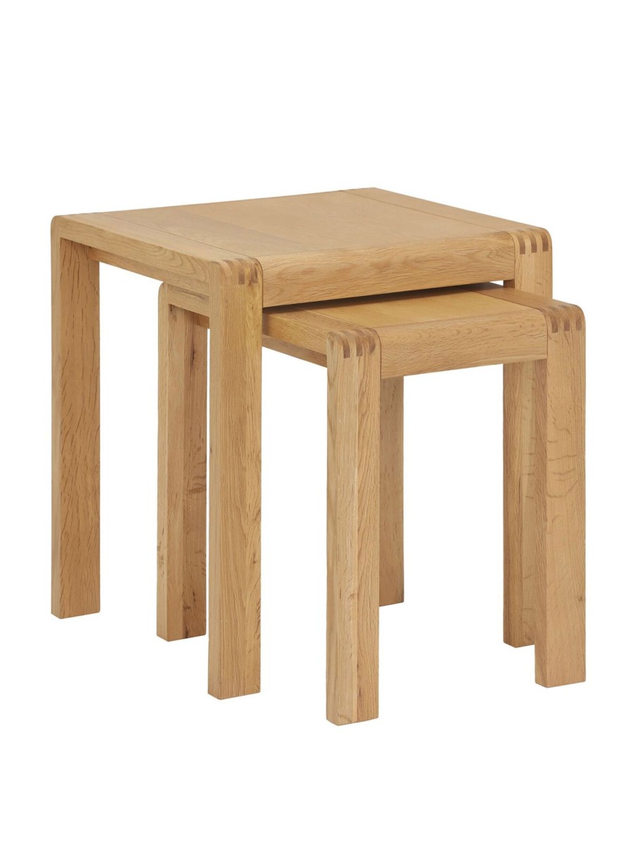 Furniture & Outdoor Barker and Stonehouse Side Tables | Ercol Bosco Neutral Oak Nest Of Tables