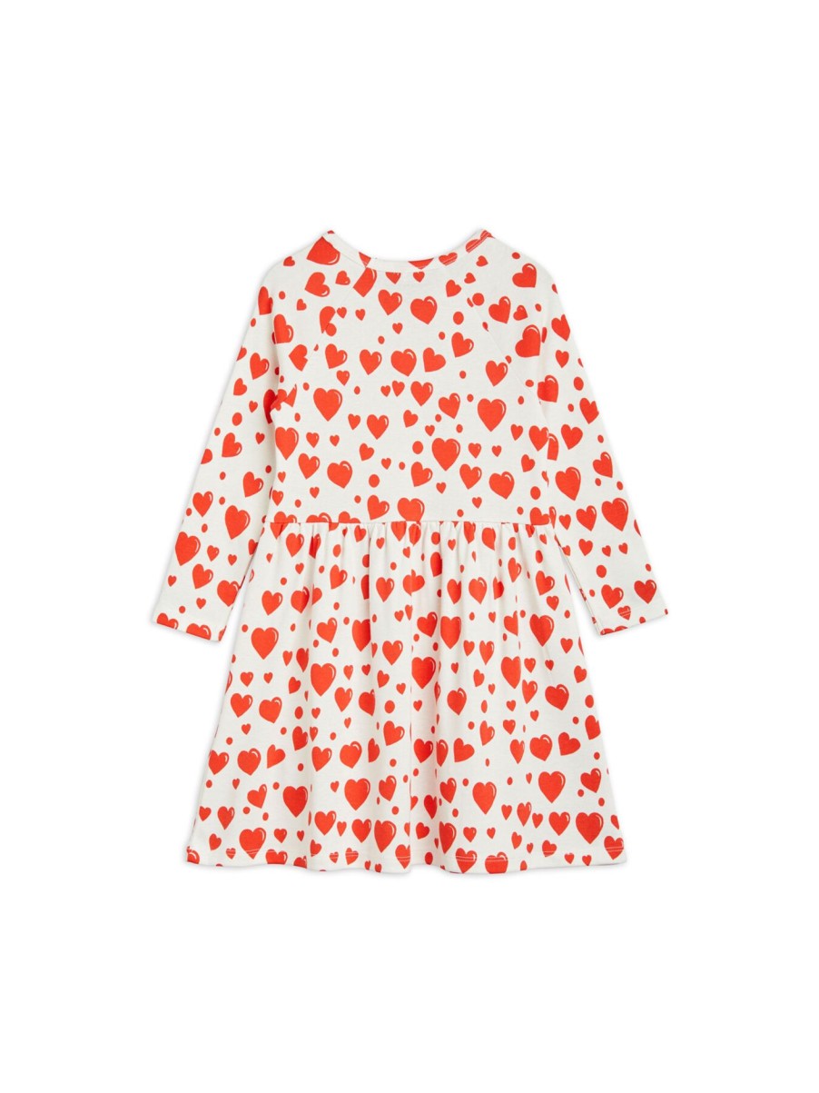 Kids Mini Rodini Dresses & Skirts | Hearts Long Sleeve Dress Multi