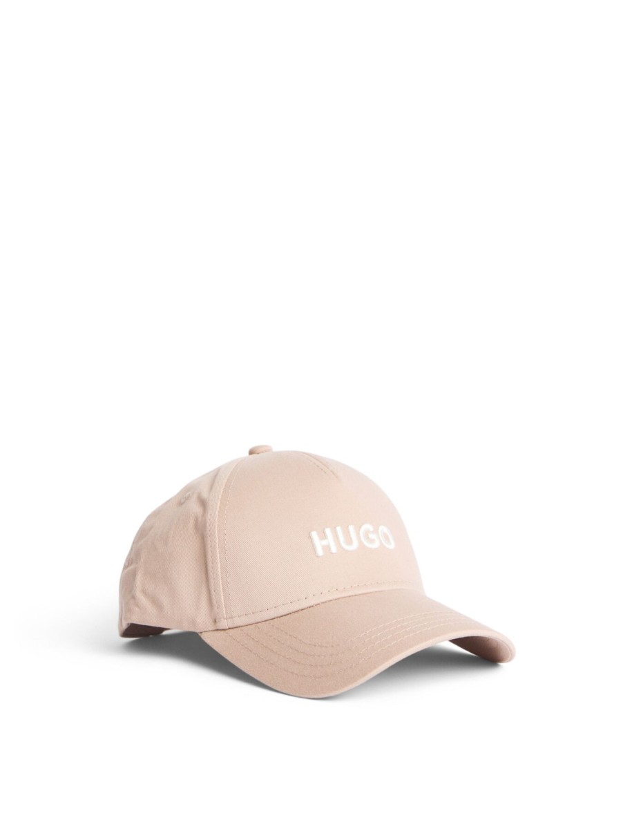 Men HUGO Hats | Jude-Bl Logo Cap Medium Beige