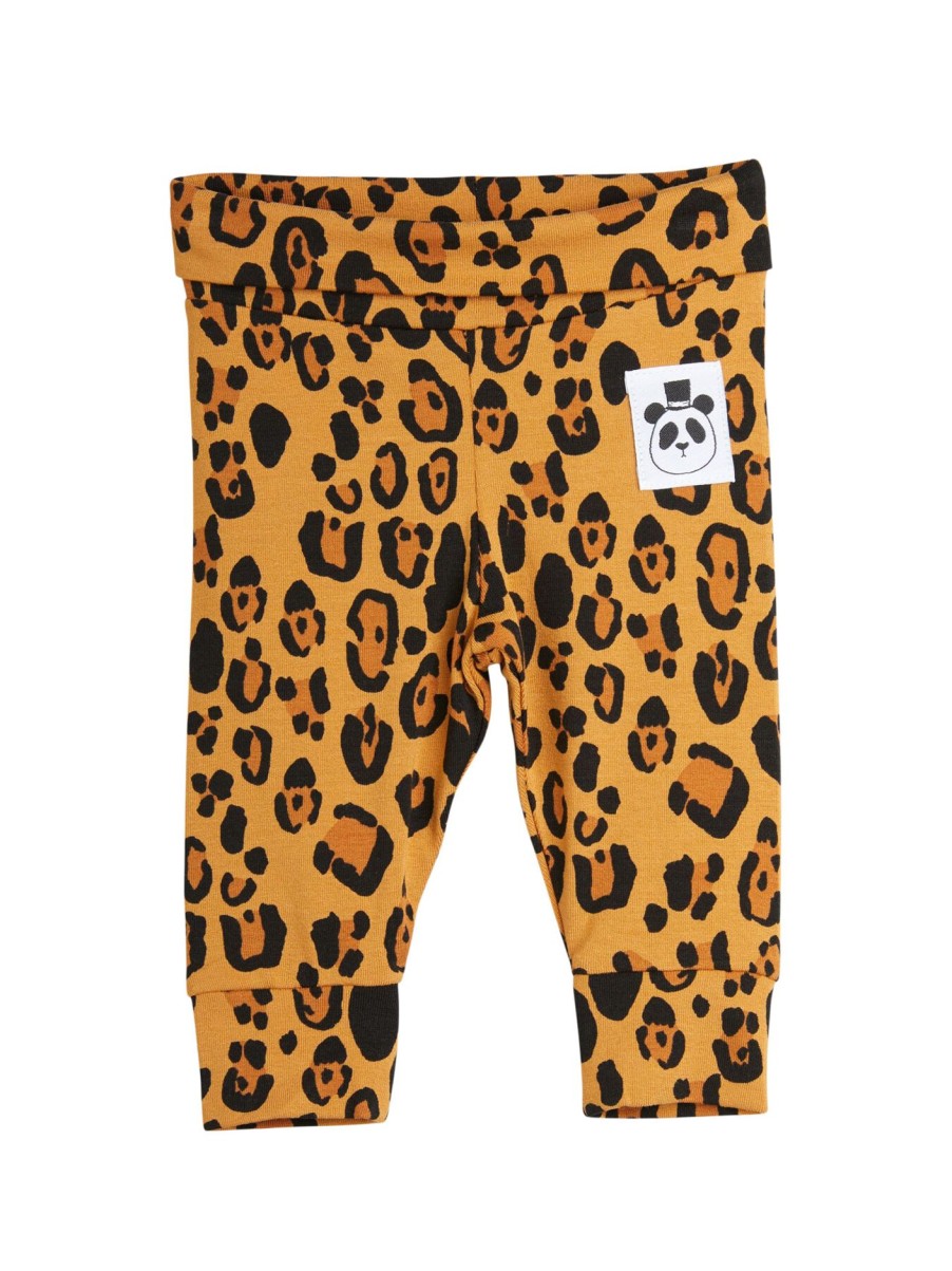 Kids Mini Rodini Bottoms | Basic Leopard Leggings Beige