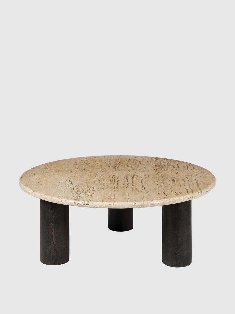 Furniture & Outdoor Barker and Stonehouse Coffee Tables | Agra Round Travertine Coffee Table