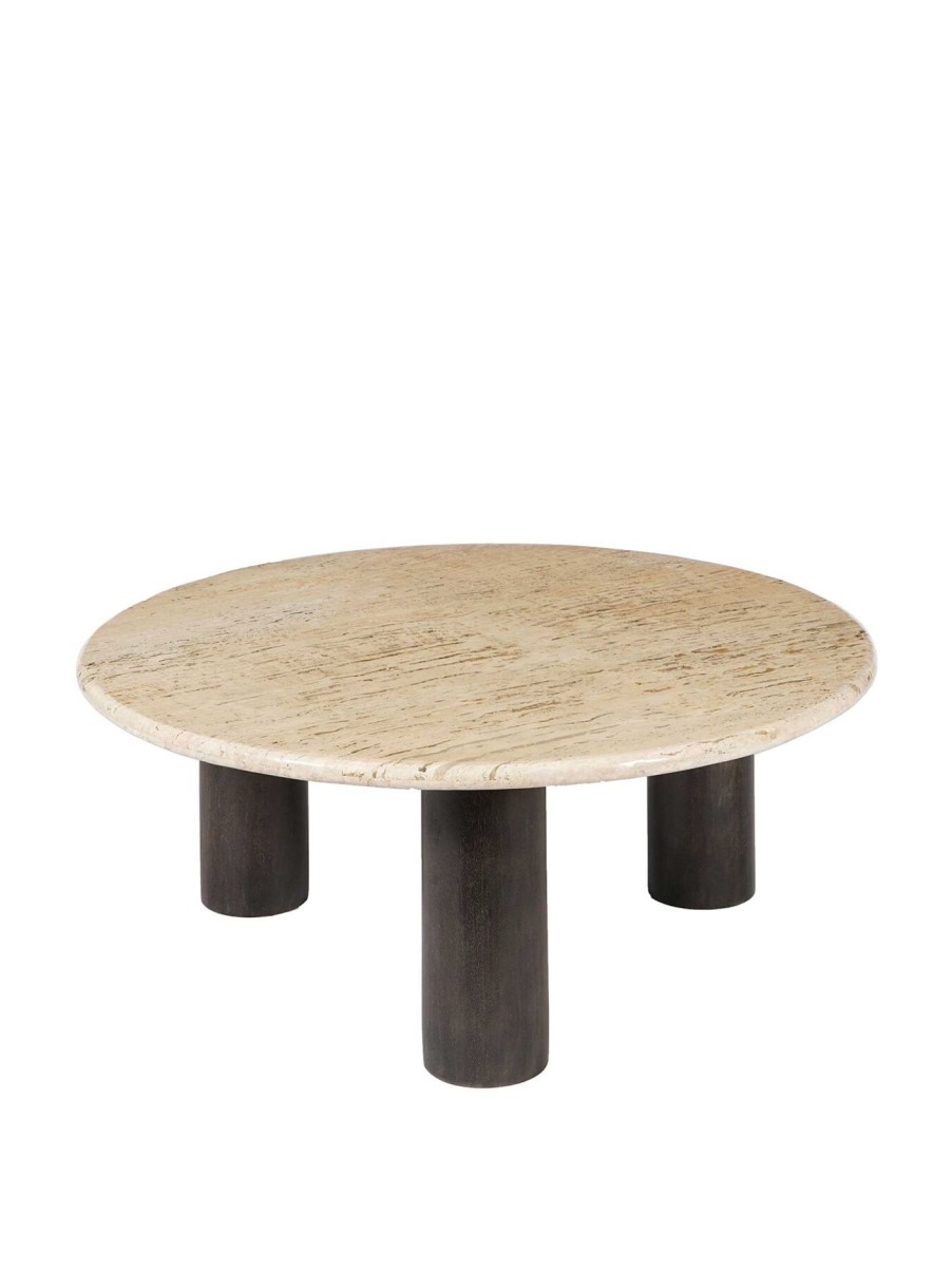 Furniture & Outdoor Barker and Stonehouse Coffee Tables | Agra Round Travertine Coffee Table