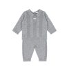 Kids Blues Baby Sets | Boys Rib Panel Knitted 2Pc Set Grey